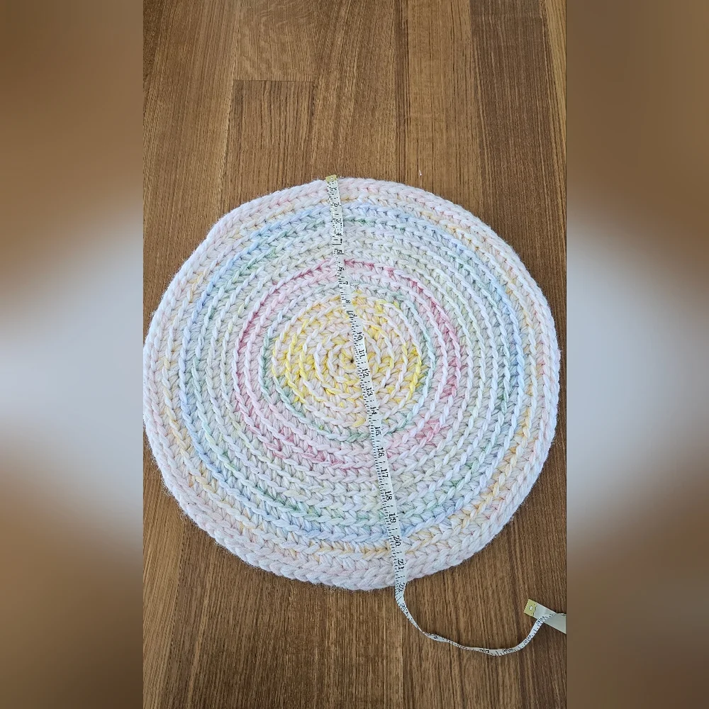 Multicolor Round Crochet Placemat